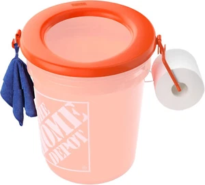 5 Gallon Bucket Toilet Seat w/ Lid Travel Outdoor Camping Hiking Snap On - Picture 1 of 6