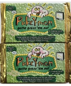 Pukeymon Sammelkartenpackung versiegelt neu aus Box 2000 Kratzer & Schnüffeln Pokemon WITZ - Bild 1 von 4