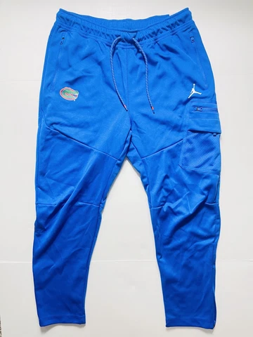 Nike Jordan Florida Gators Fleece Cargo Slim Fit Tapered Sweatpants Blue Size:XL Cover
