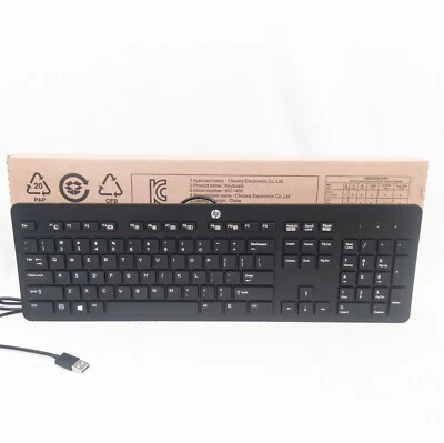 HP USB Slim Wired Office Keyboard 803181001 Model KU-1469 - Brand New - Image 1 of 4