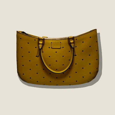 *LIMITED EDITION* Fendi B Fab Yellow Leather Shoulder Handbag 8bn237 USED — 第 1/4 张图片