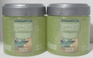 Yankee Candle Fragrance Spheres Neutralizing Beads Lot Set of 2 SAGE & CITRUS - Picture 1 of 2