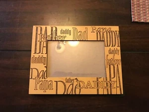 Bilderrahmen Vater aus Holz passend für 5,5x3,5 Bilder - Bild 1 von 4