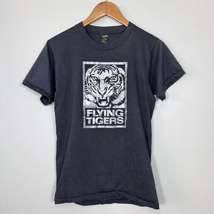 Vintage Flying Tigers Tshirt M Healthknit Gold Label Single Stitch Airline Black - Picture 1 of 8