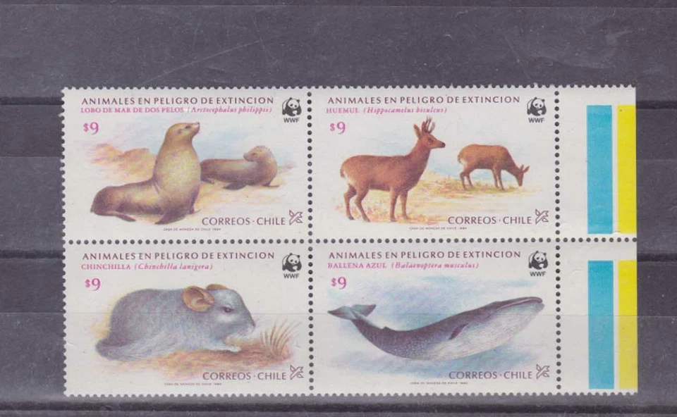 Chile 1984 Sc 679/82 WWF, juego MNH l2393 Foto 1 de 1