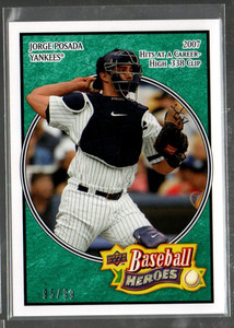 2008 Upper Deck Heroes Sea Green #117 Jorge Posada /99