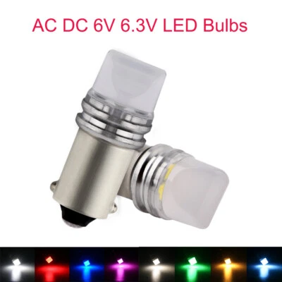 500Pcs 6V 6.3V AC DC T11 T4W BA9S H6W 3886X 1895 64111 5630 2SMD LED Light Bulb - Image 1 of 4