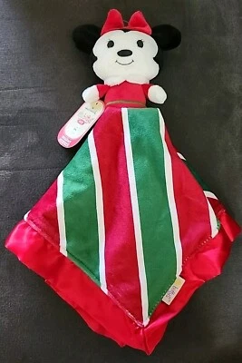 Disney Holiday Minnie Mouse Christmas Baby Security Blanket Hallmark - Image 1 of 4