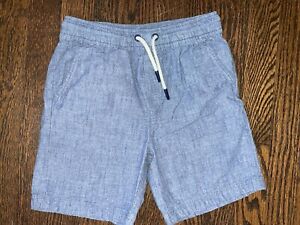 Boys Tommy Bahama Light Blue Cotton Pull Up Shorts Size 7-8 EUC