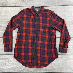 Camisa abotonada a cuadros Lucky Brand para hombre talla mediana camisa de manga larga con bolsillo - Imagen 1 de 5