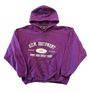 Vintage 1992 BUM Equipment Hoodie Sweatshirt Pullover Gr. XL Lila Selten Baggy - Bild 1 von 3