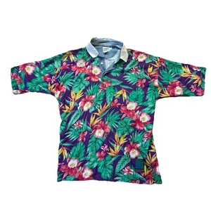 Camisa Floral Hawaiana Chaps Ralph Lauren De Colección Para Hombre Talla Grande Rara Años 90 - Imagen 1 de 5