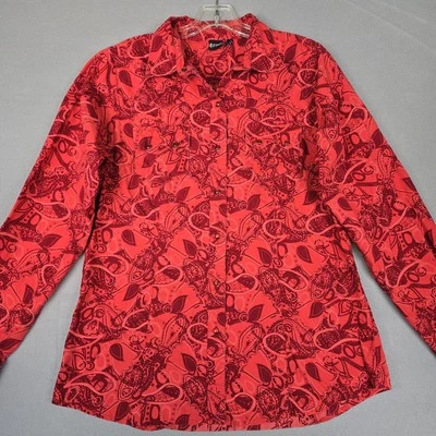 Camisa Cruel Girl Perla Snap Mujer Grande Abotonada Western Paisley Roja Foto 1 de 4