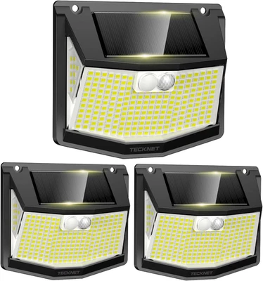 TECKNET Solarlampen Für Außen Mit Bewegungsmelder [3 Stück] 248 LED Solarleuchte - Bild 1 von 4