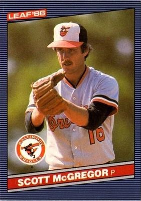 1986 Leaf Scott McGregor #165 Baltimore Orioles Baseball Card - Image 1 of 2