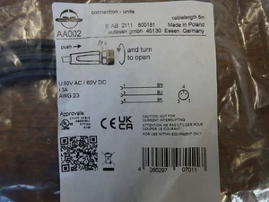 Autosen AA002 Sensorleitung M8 3P PUR / 5m / IP69K / Restposten (0554/Y) - Bild 1 von 3