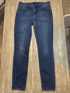 Pantalones de mezclilla Ann Taylor para mujer 14 azules ajustados calce moderno tiro medio ligeros 35x27 - Imagen 1 de 5