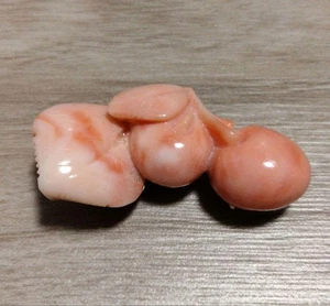 Accesorio Kimono Rosa Tallado Japonés Coral Natural Obidome Cereza - Imagen 1 de 6