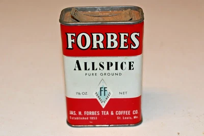 1940s Forbes Pure Ground Allspice Spice Tin Forbes Tea & Coffee Co St Louis, MO - Image 1 of 4