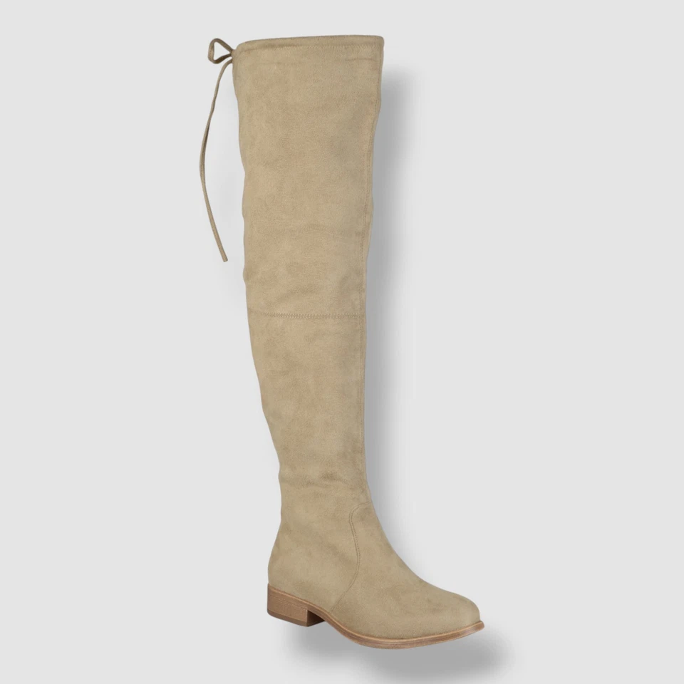 Journee Women's Beige Mount Over The Knee Boots Shoes Size 6 - Image 1 of 1