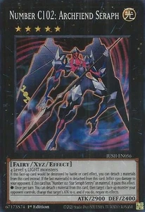 3x Numero C102: Archfiend Seraph super raro JUSH-EN056 NM Justice Hunters playse - Foto 1 di 1