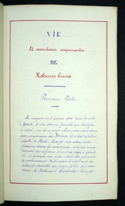 Exceptionnel et unique traduction de ROBINSON CRUSOÉ de Daniel DEFOE en 1874 - Imagen 1 de 12