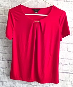 Blusa roja manga corta Liz Claiborne para mujer talla S - Imagen 1 de 7