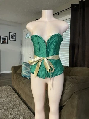 Victoria's Secret Green & Gold corset bra st Patrick’s day medium waist trainer - Image 1 of 4