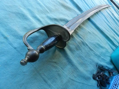 Rev War Swword, with scarce leather scabbard - Image 1 of 4
