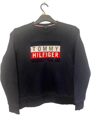TOMMY HILFIGER MUJER CUELLO REDONDO JERSEY SUÉTER GAMUZA AZUL MARINO PEQUEÑO S/P Foto 1 de 4