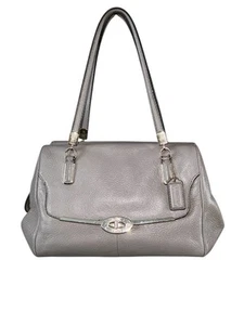 Coach Madison 25169 Birch pebbled leather East West satchel Handbag Purse - Picture 1 of 24
