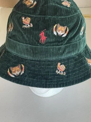 POLO RALPH LAUREN PANA PREPPY ZORRO Y GALLO BORDADO CUBO SOMBRERO GEEN S/M Foto 1 de 4