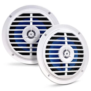 Waterproof Marine Speakers 5.25 Inch 100 Watt Dual Cone Full Range Sound System - Picture 1 of 7