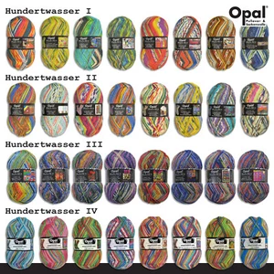 Opal 100 g Hundertwasser Sockenwolle 4-fach Strümpfe Socken Stricken 32 Farben - Bild 1 von 73