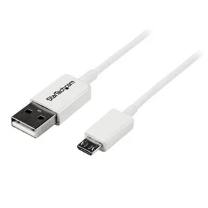 StarTech USBPAUB50CMW 0.5m White Micro USB Cable A to B Sync Charge Android Cell - Picture 1 of 3