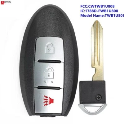 For 2011 2012 2013 2014 2015 2016 2017 Nissan Juke Replacement Remote Key Fob Foto 1 de 4