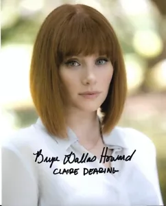 Jurrasic World Bryce Dallas Howard Firmado Claire 10x8 Foto-Autógrafo GENUINO - Imagen 1 de 2