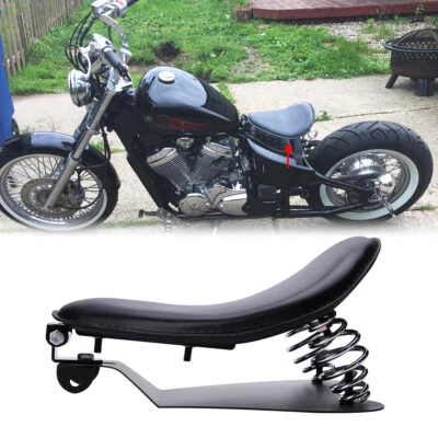 Bobber Solo Seat +Springs For Honda Shadow Spirit ACE VT1100 VT750 VT600C VLX600 - Image 1 of 4