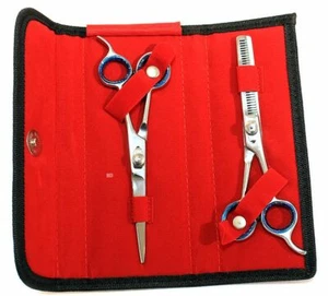 6.5" Professional Hair Cutting Razor Edge Barber & Thinning Scissors 2 pc Set 👀 - Picture 1 of 8