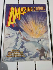 AMAZING STORIES - July 1929 Pulp, Bedsheet - Picture 1 of 1