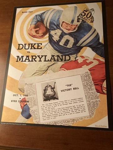 1960 Maryland Terrapins Vintage Football Poster  - Great For Framing Cover