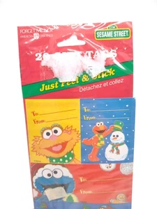 Vintage 1999 American Greetings Sesame Street Christmas Gift Tags 20 packs NOS - Picture 1 of 5