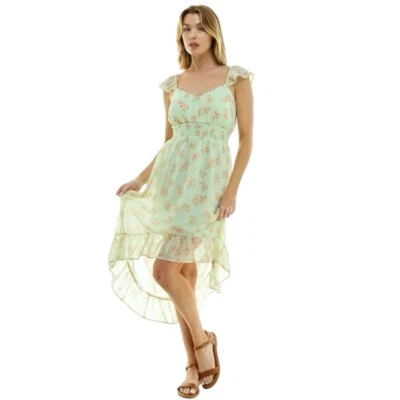 Women’s No Boundaries Dress Hi-Low Size Large Green Fairycore Whimsy Grunge - Image 1 of 4