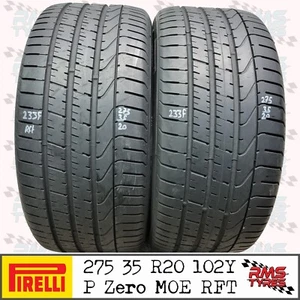 275 35 R 20 x2 Pirelli 102Y MOE RUNFLAT Part Worn Used Tyres 27535R20x2 5.5-6.3m - Picture 1 of 17
