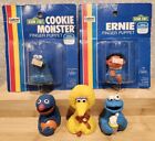 Marionnettes à doigts vintage 1970 Sesame Street Gabriel Tara Ernie Cookie Monster Grover