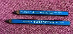 Vintage Blackedge Carpenter's Joiner's Pencils x 2 The Cumberland Pencil Co. 218 - Picture 1 of 2