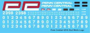 N Scale - Penn Central Locomotive Red White Logo - Picture 1 of 2
