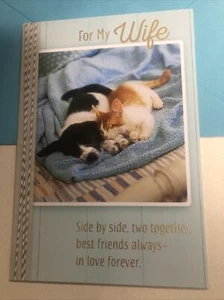 Happy Birthday For My Wife Best Friends Forever 5”x7” Hallmark Greeting Card - Picture 1 of 6