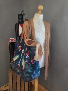 S.Oliver Cardigan Strickjacke Camel Zopfmuster Viscose Seide Ellenbogenpatches - Bild 1 von 16