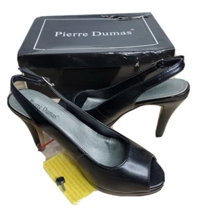Black High Heel Shoes Women 7M Pierre Dumas Original Box Tracy-3  - Picture 1 of 12